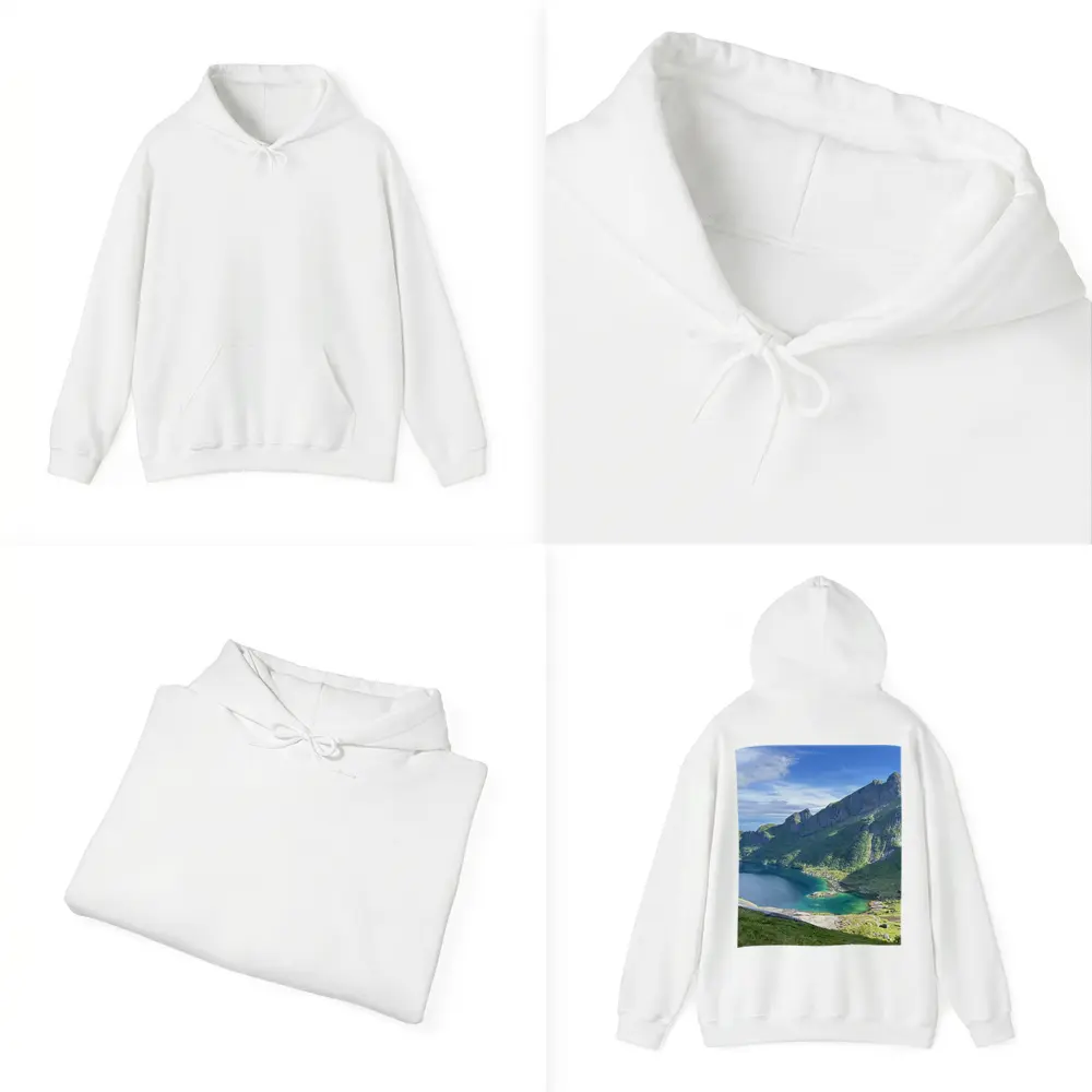 Norwegian Fjord Turquoise Lake Mountain Landscape – Hoodies