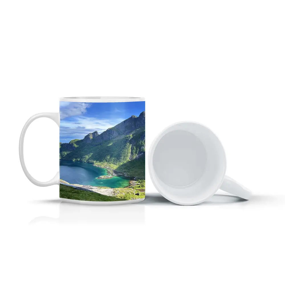 Norwegian Fjord Turquoise Lake Mountain Landscape – Mugs