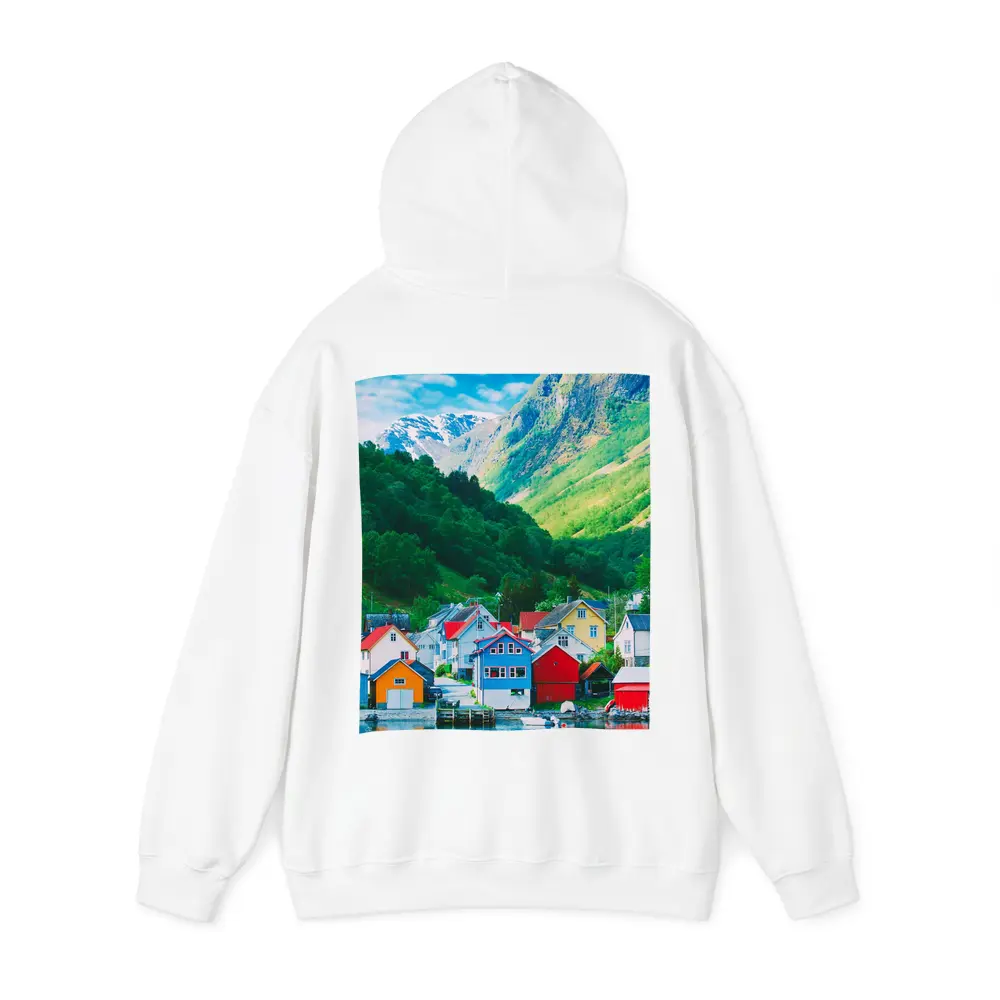 Colorful Norwegian Village Houses By Fjord – Hoodies