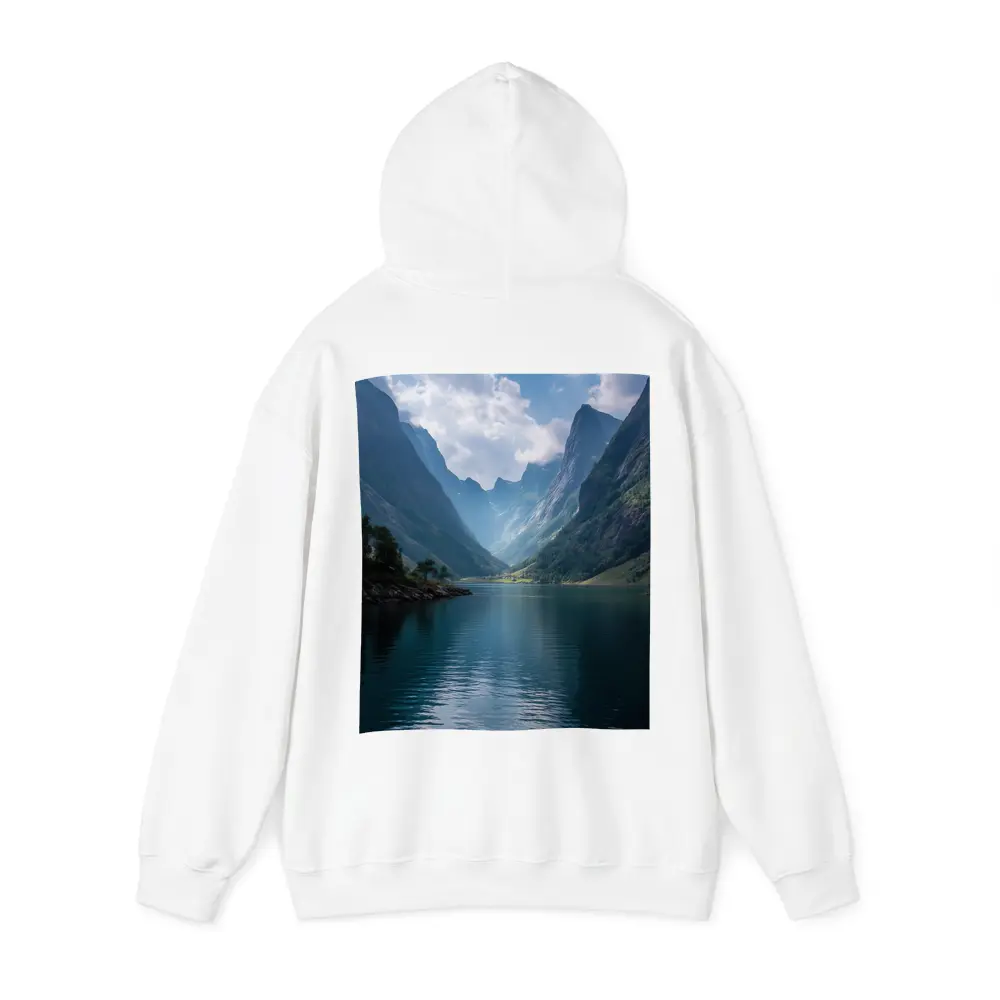 Norwegian Fjord Calm Blue Mountain Lake – Hoodies