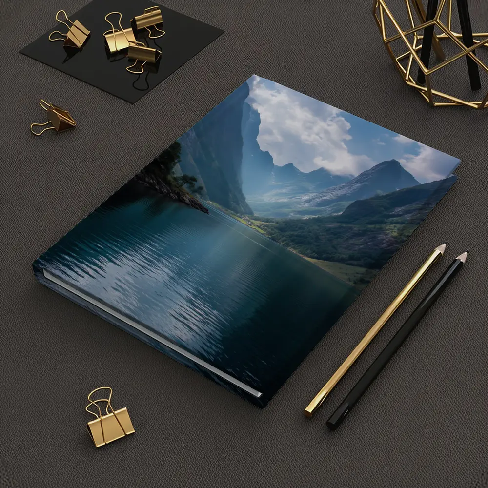 Norwegian Fjord Calm Blue Mountain Lake – Notebooks