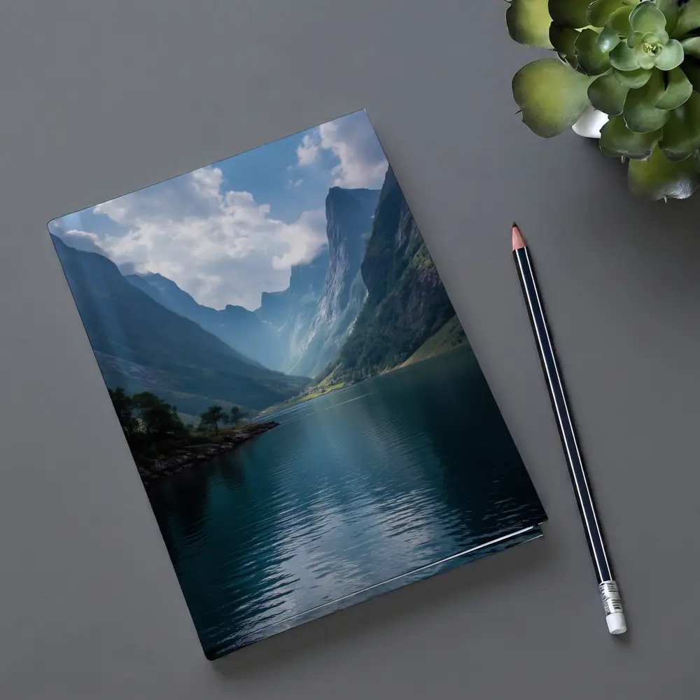Norwegian Fjord Calm Blue Mountain Lake – Notebooks