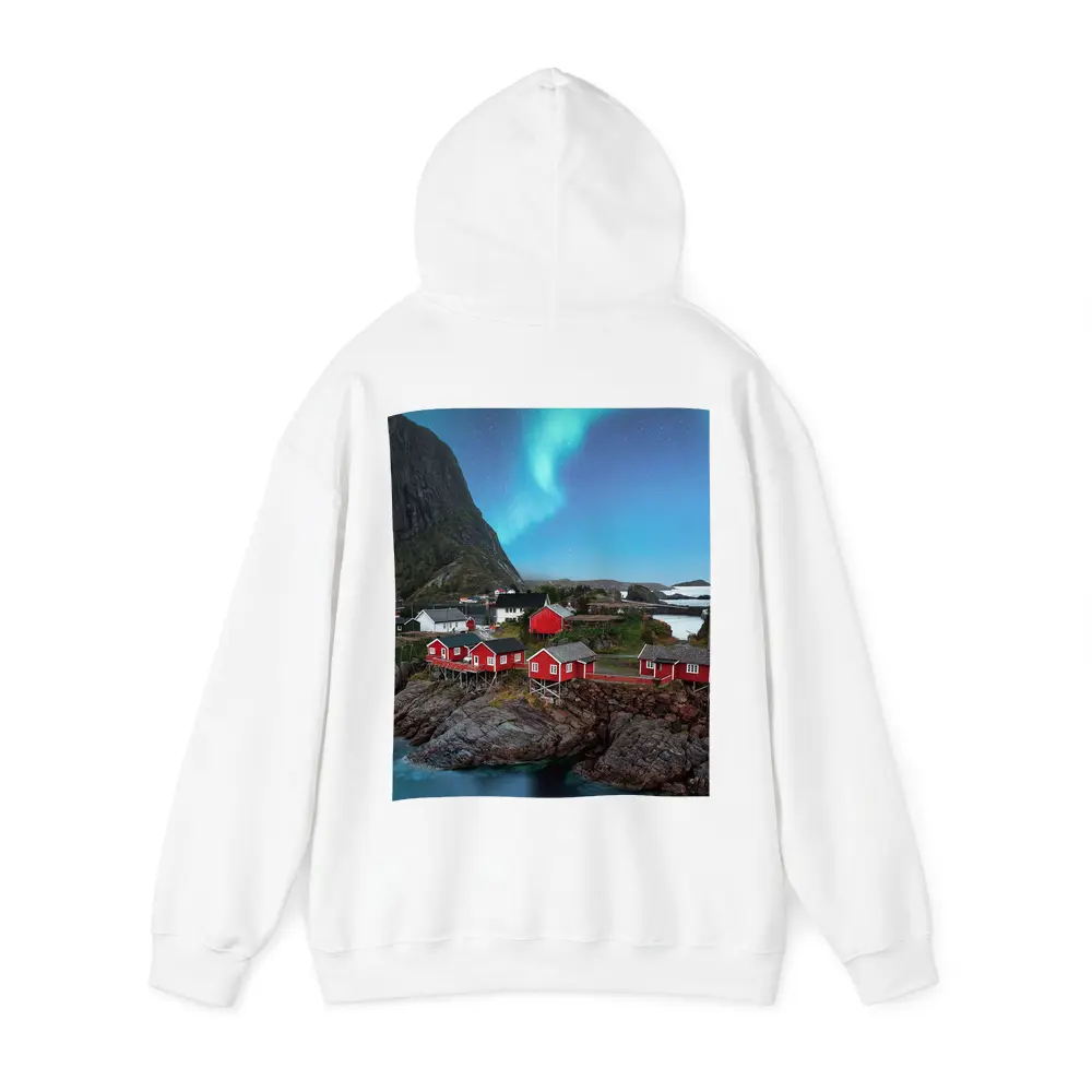 Norway Northern Lights Red Fishing Village – Hoodies