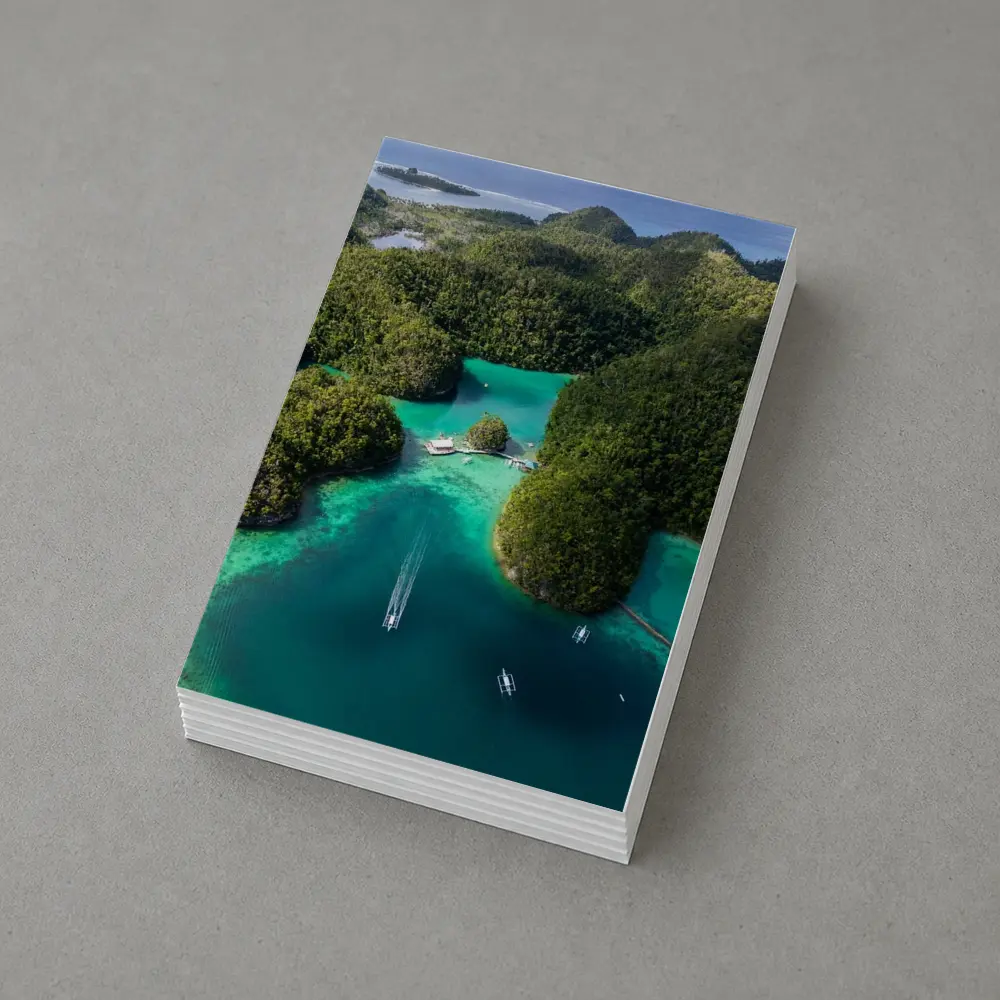 Tropical Island Lagoon Aerial View Indonesia – Postcards