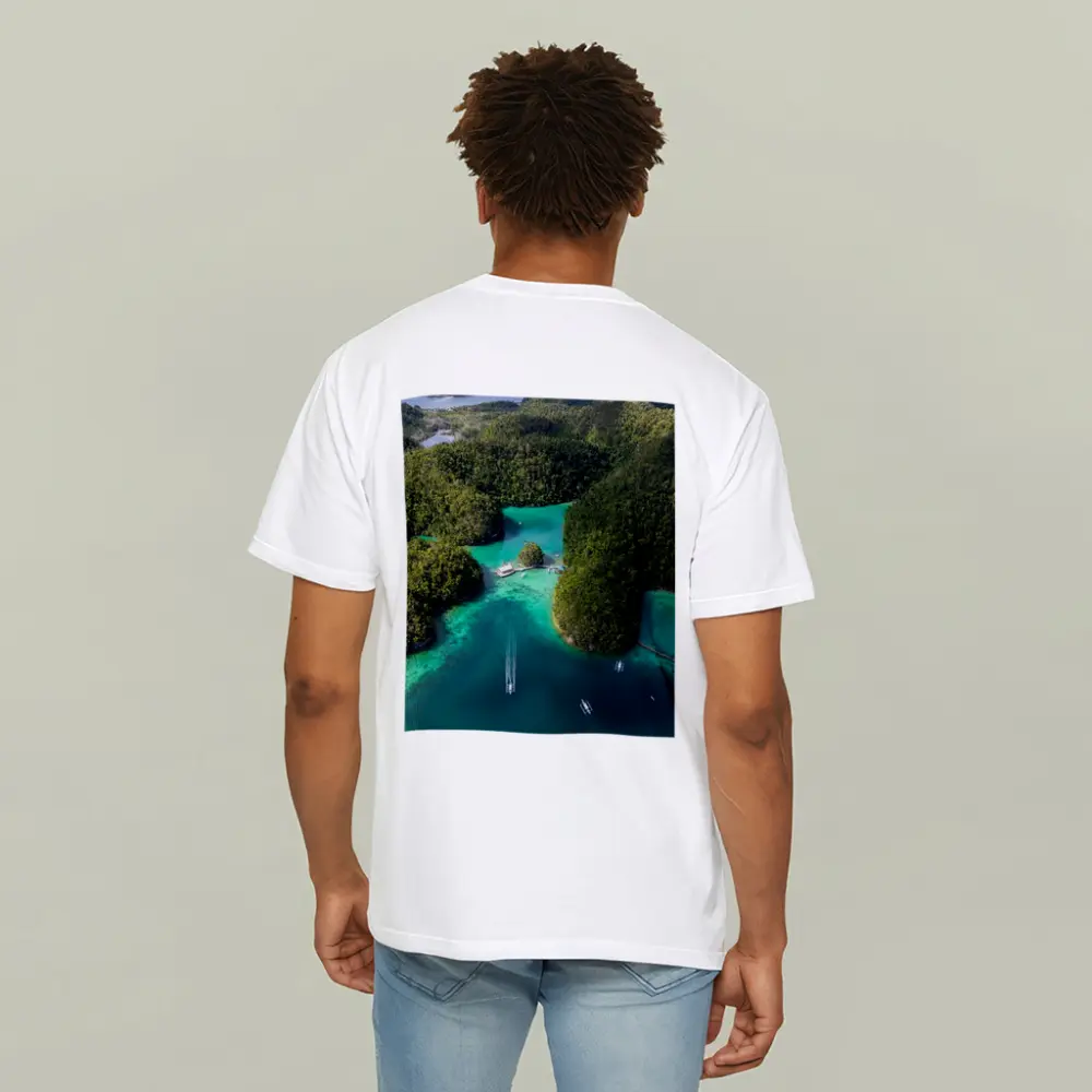 Tropical Island Lagoon Aerial View Indonesia – T-Shirts