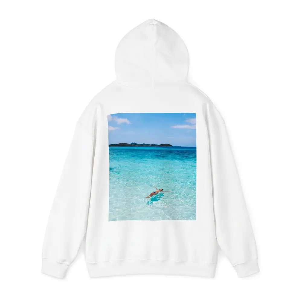 Woman Floating In Turquoise Tropical Ocean – Hoodies