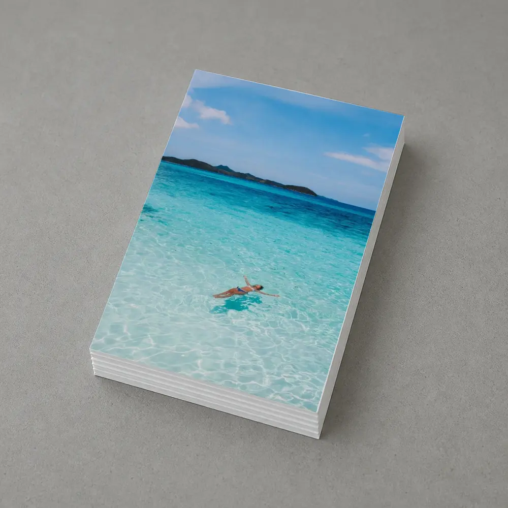 Woman Floating In Turquoise Tropical Ocean – Postcards