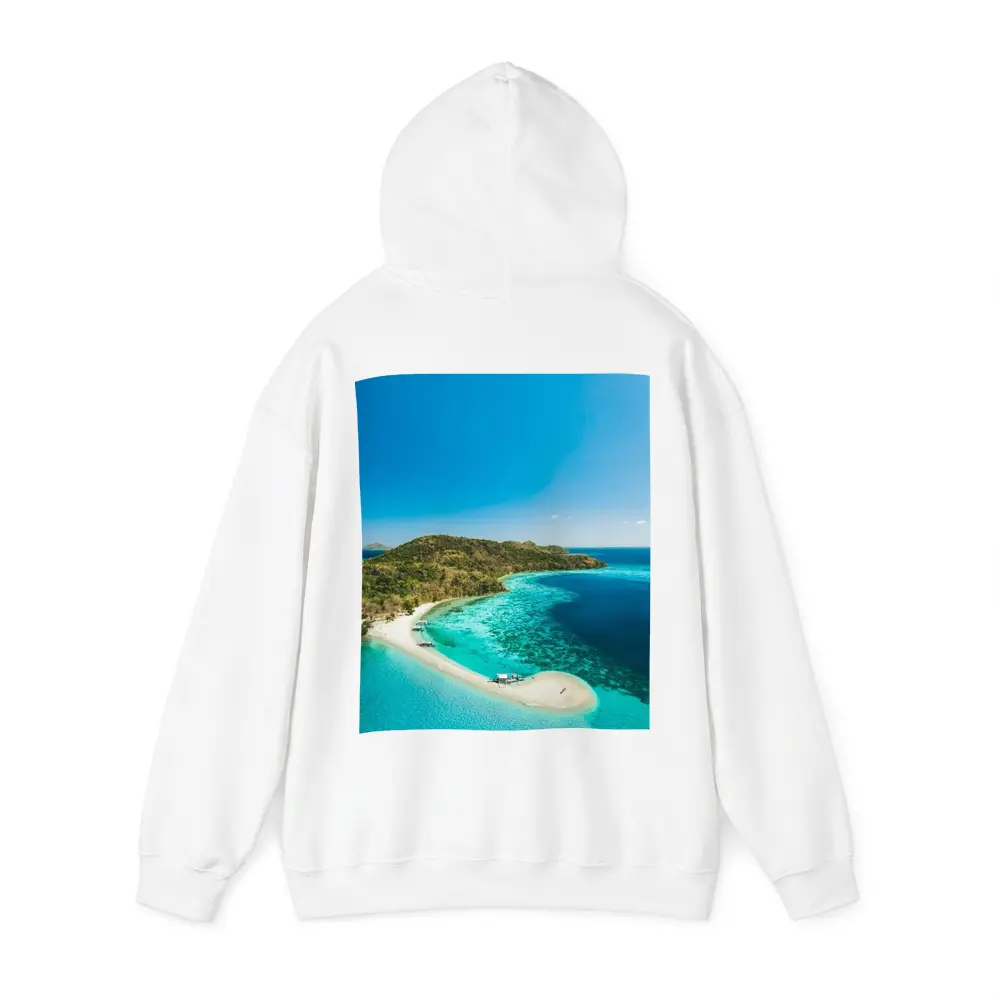 Tropical Island Sandbar Aerial Ocean View – Hoodies