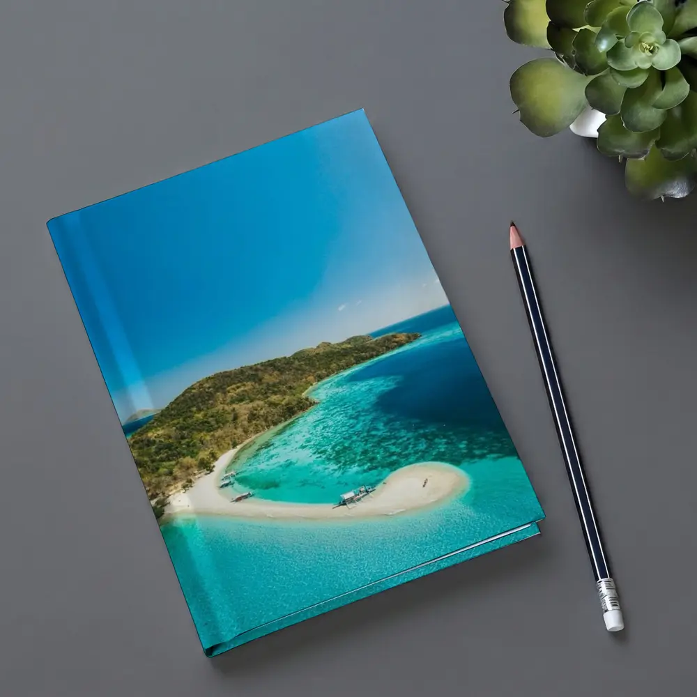 Tropical Island Sandbar Aerial Ocean View – Notebooks