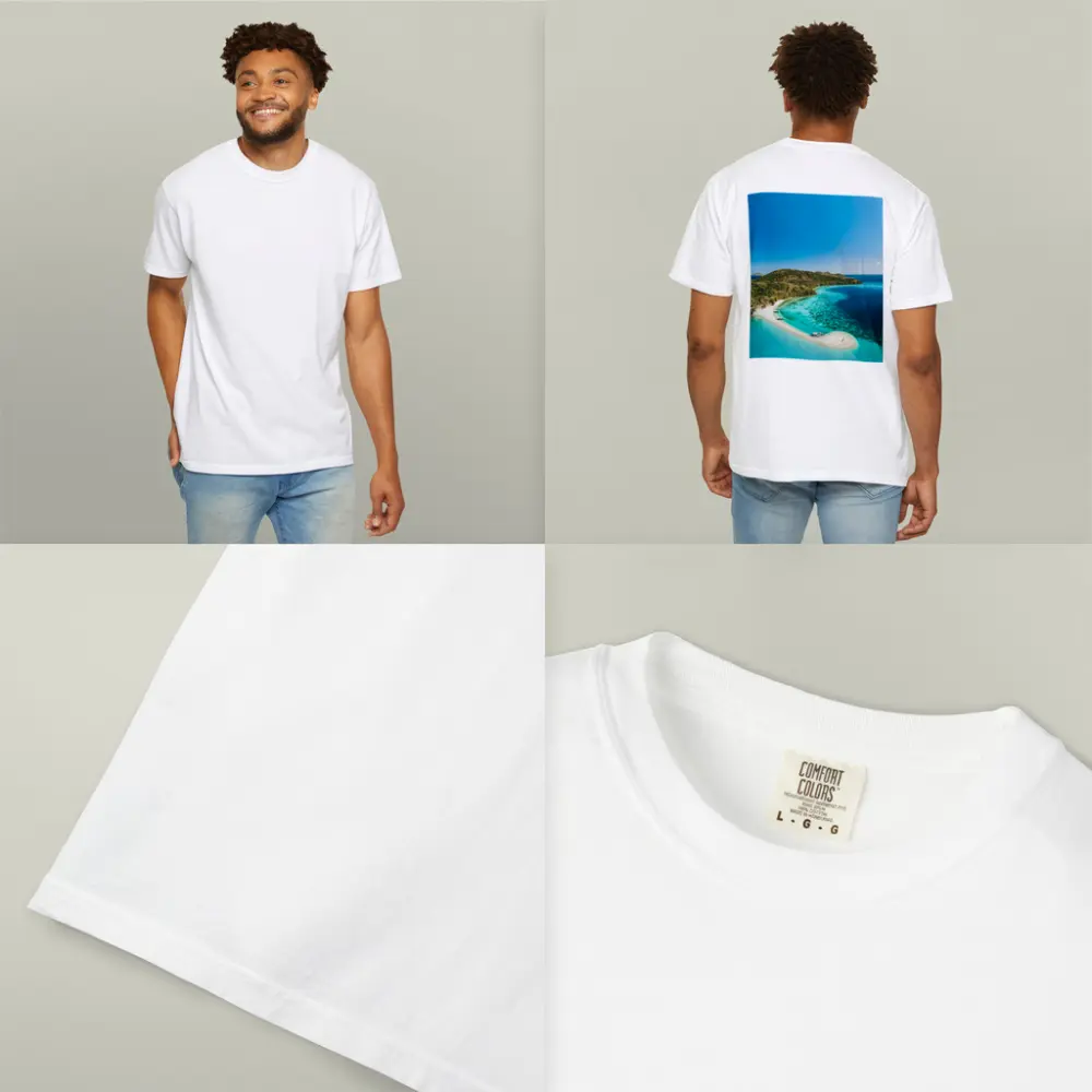 Tropical Island Sandbar Aerial Ocean View – T-Shirts