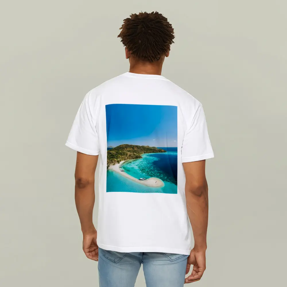 Tropical Island Sandbar Aerial Ocean View – T-Shirts