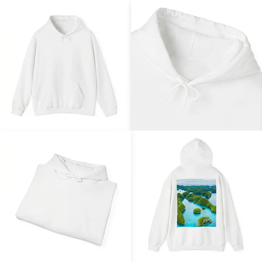 Aerial View Tropical Islands Turquoise Ocean Waters – Hoodies