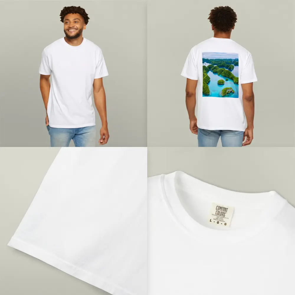Aerial View Tropical Islands Turquoise Ocean Waters – T-Shirts