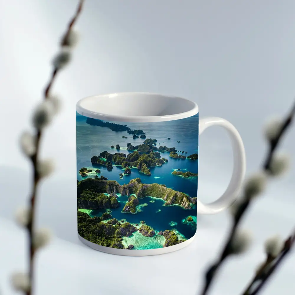 Raja Ampat Islands Aerial Ocean View – Mugs
