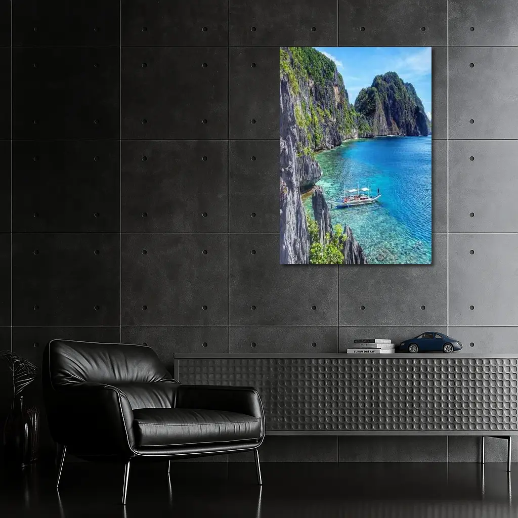 El Nido Palawan Crystal Blue Lagoon Cliffs – Wall Art
