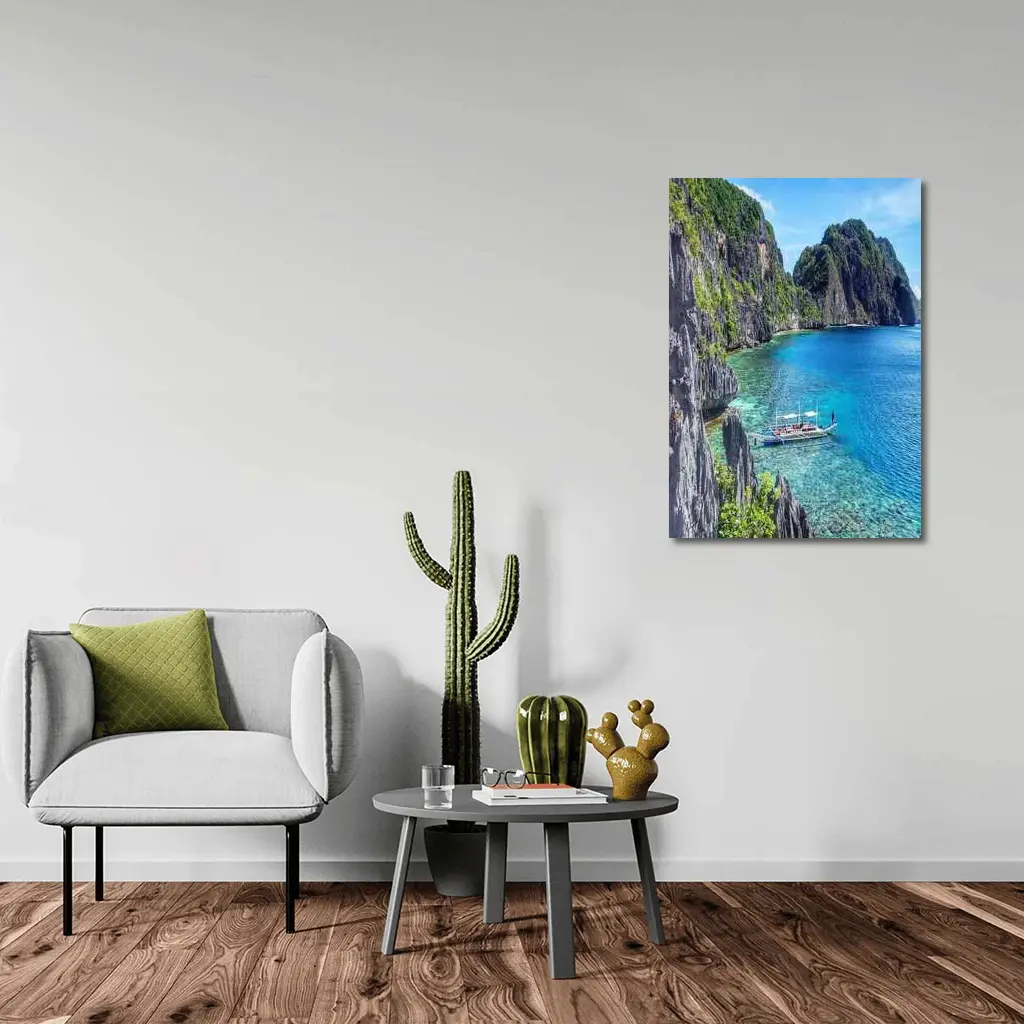 El Nido Palawan Crystal Blue Lagoon Cliffs – Wall Art