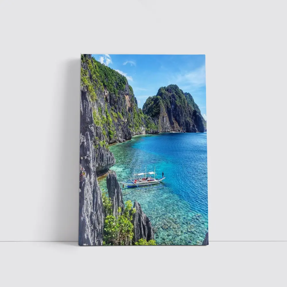 El Nido Palawan Crystal Blue Lagoon Cliffs – Wall Art