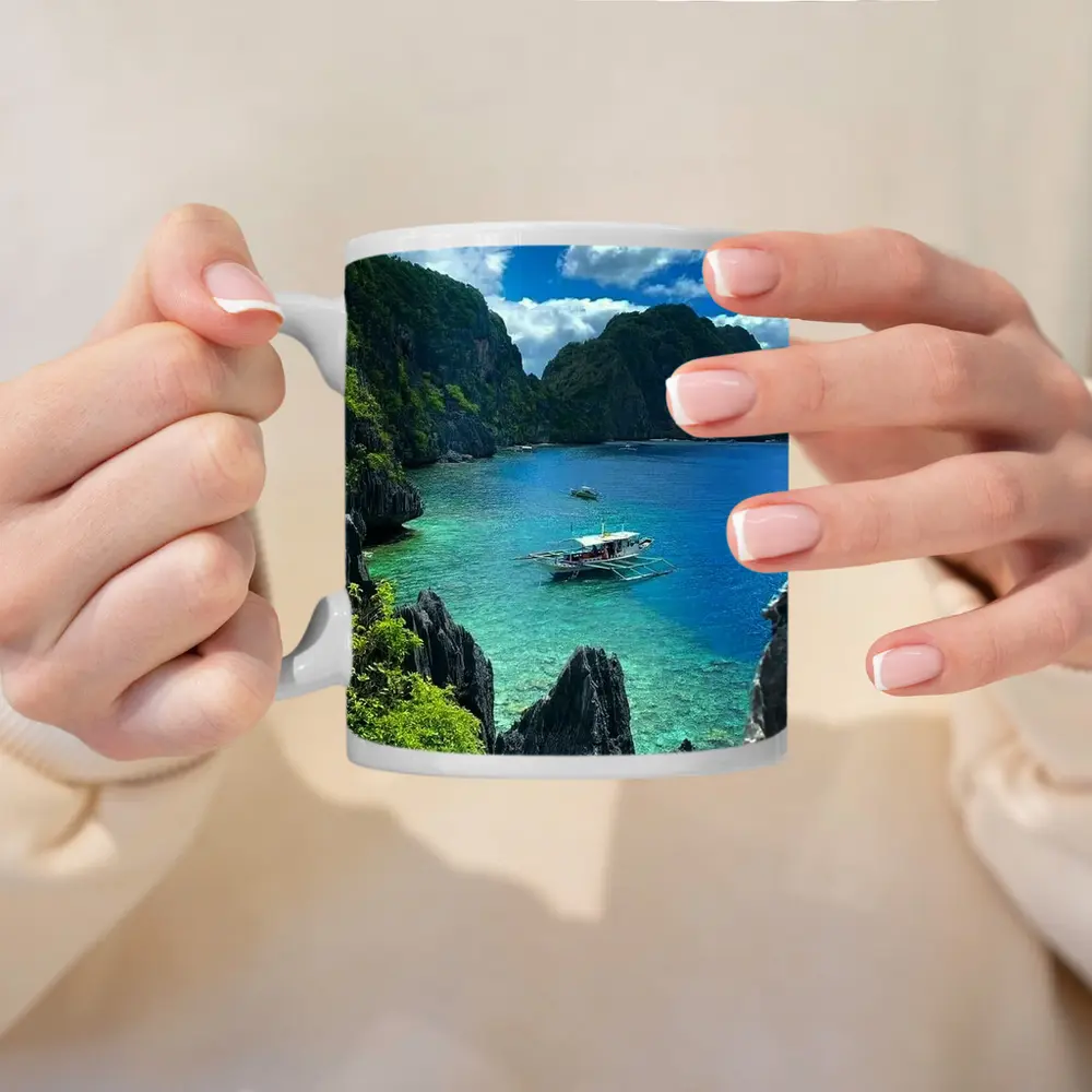 El Nido Philippines Turquoise Bay Limestone Cliffs – Mugs