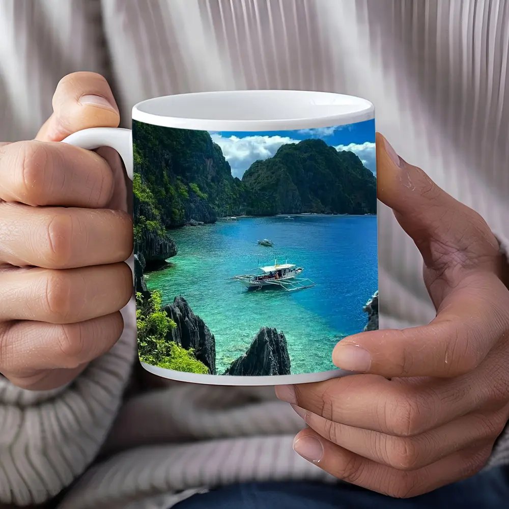 El Nido Philippines Turquoise Bay Limestone Cliffs – Mugs
