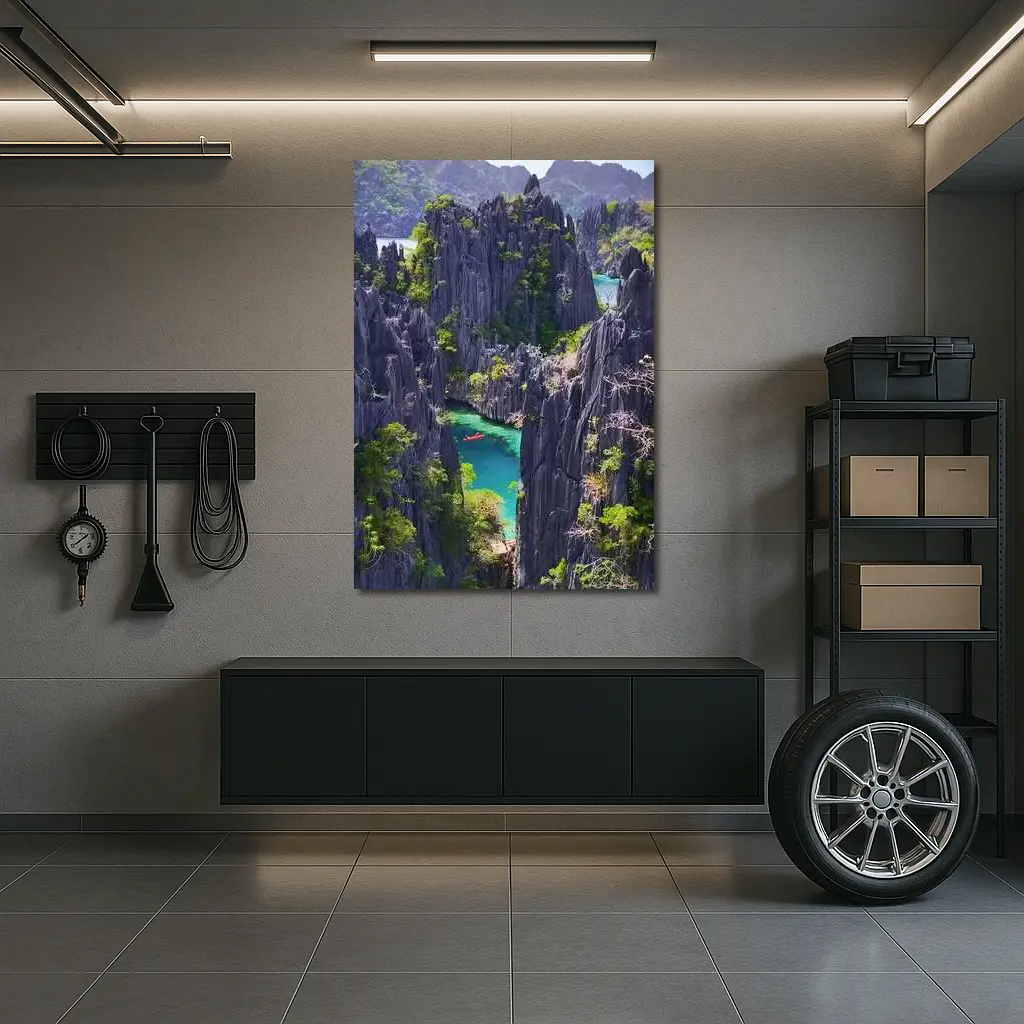 Coron Lagoon Limestone Cliffs Turquoise Water – Wall Art