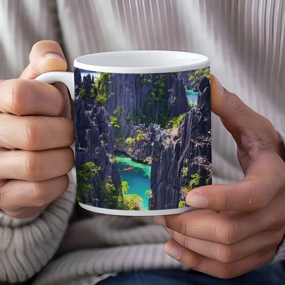 Coron Lagoon Limestone Cliffs Turquoise Water – Mugs