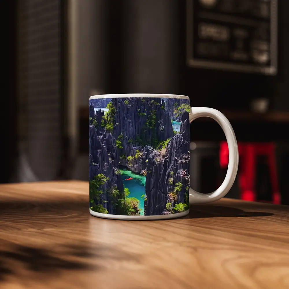Coron Lagoon Limestone Cliffs Turquoise Water – Mugs