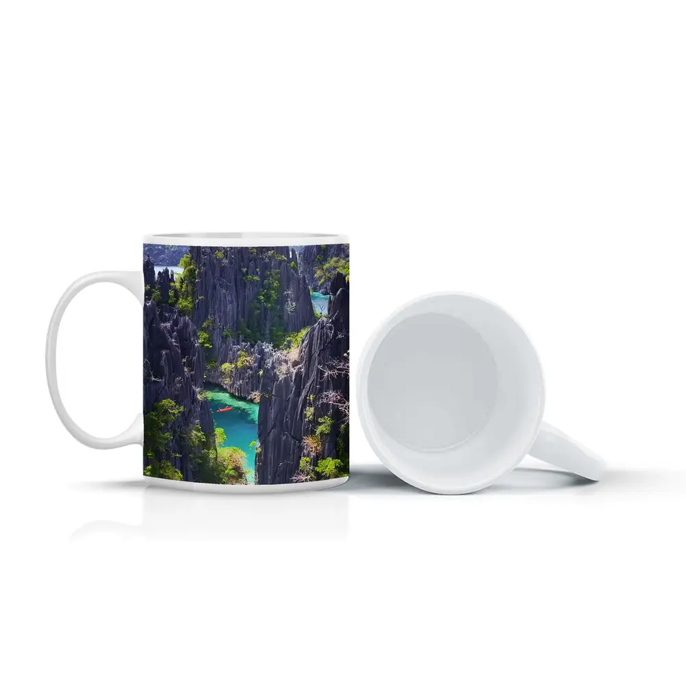 Coron Lagoon Limestone Cliffs Turquoise Water – Mugs