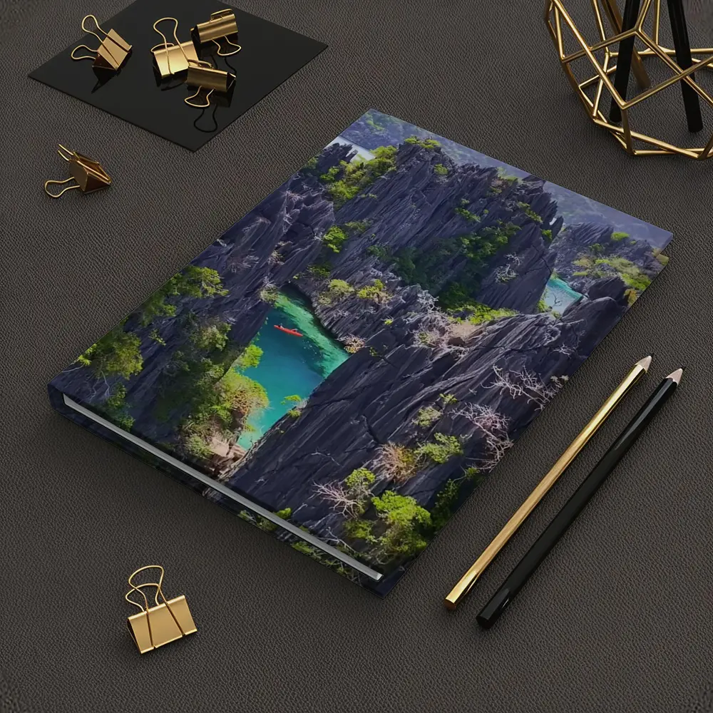Coron Lagoon Limestone Cliffs Turquoise Water – Notebooks