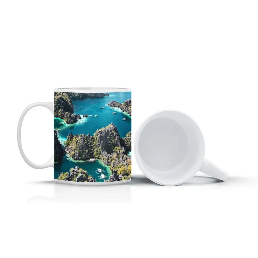 Coron Lagoon Turquoise Water Limestone Cliffs Philippines – Mugs
