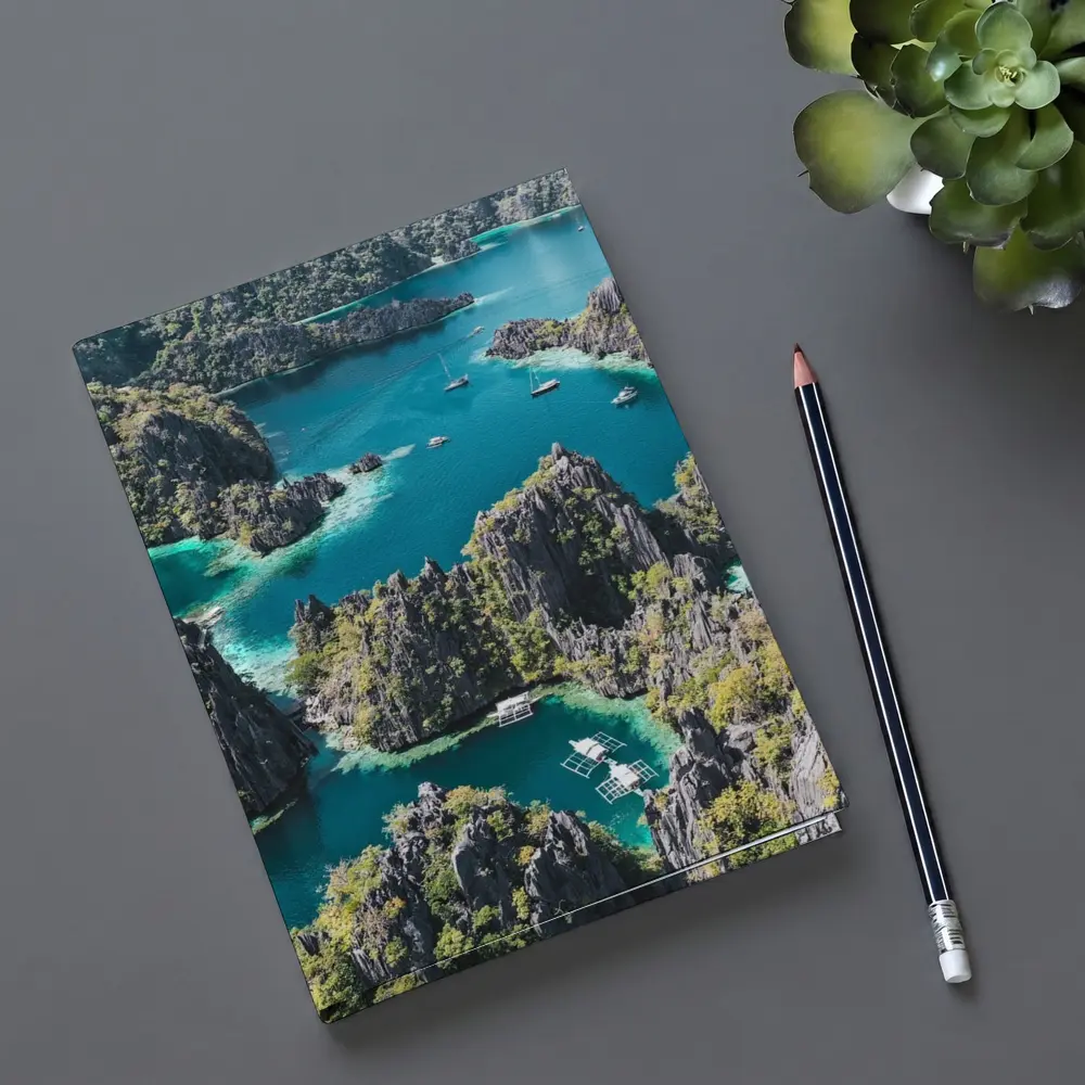 Coron Lagoon Turquoise Water Limestone Cliffs Philippines – Notebooks