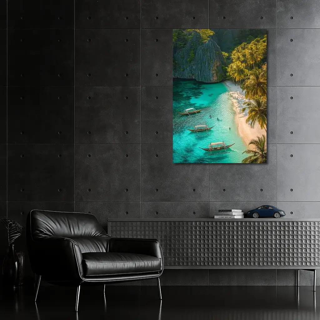 El Nido Beach Palawan Crystal Clear Turquoise Waters – Wall Art