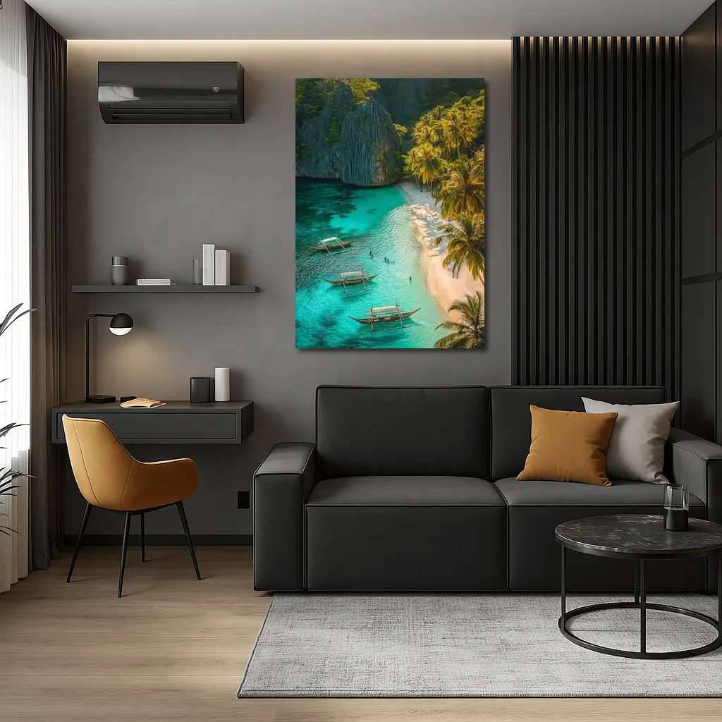 El Nido Beach Palawan Crystal Clear Turquoise Waters – Wall Art