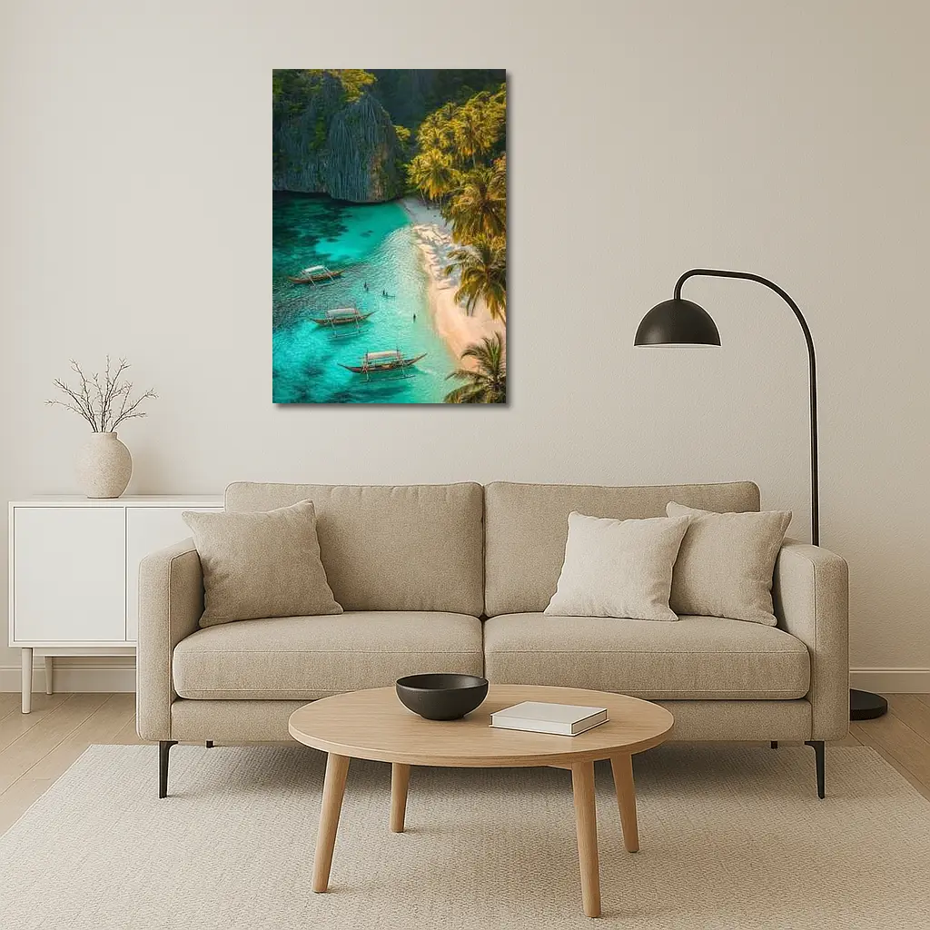 El Nido Beach Palawan Crystal Clear Turquoise Waters – Wall Art
