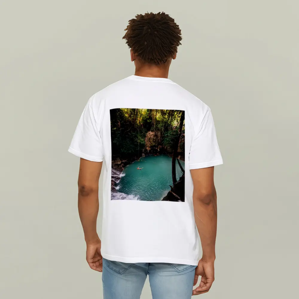 Rope Swing Over Turquoise Jungle Pool – T-Shirts