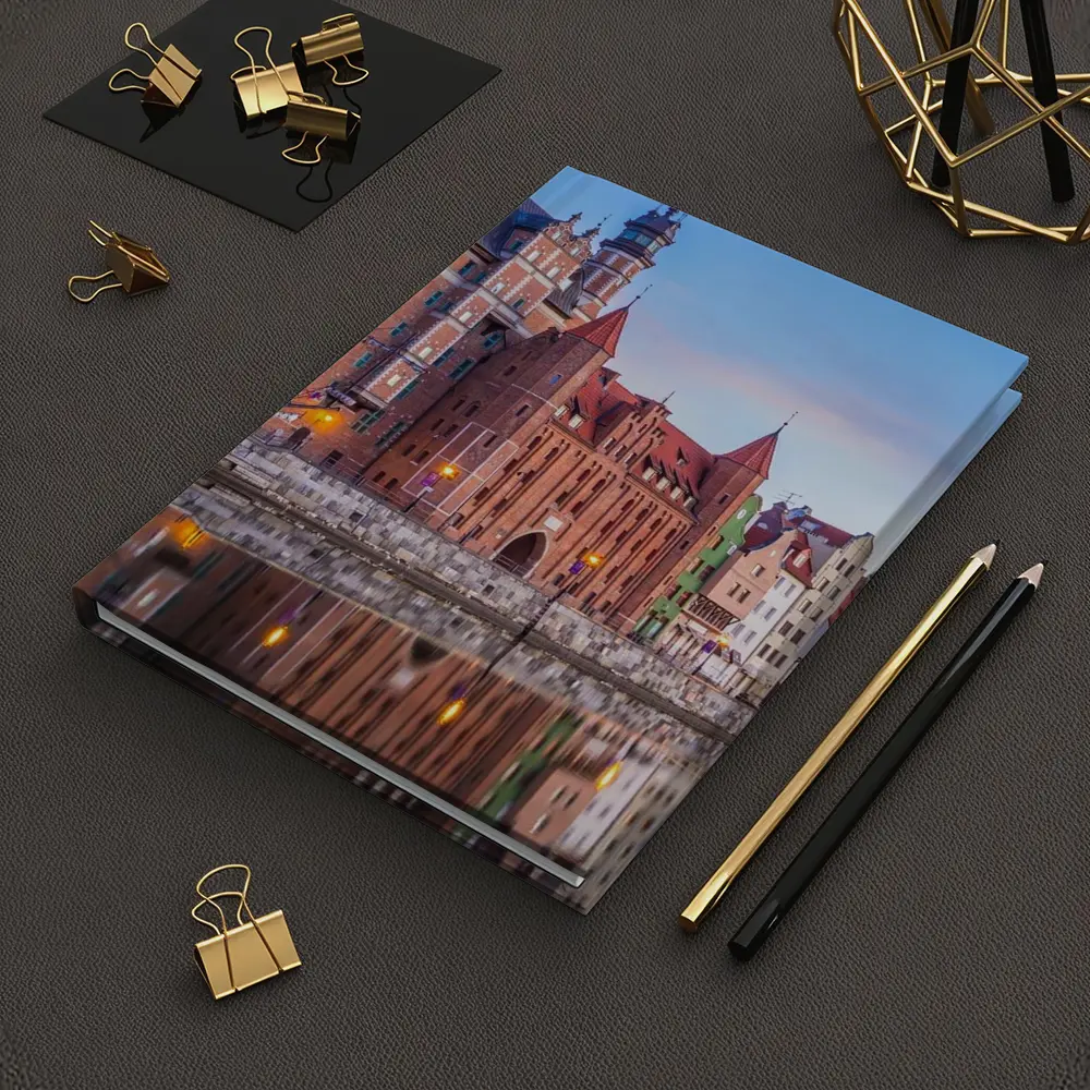 Gdansk Old Town Waterfront at Dusk – Notebooks