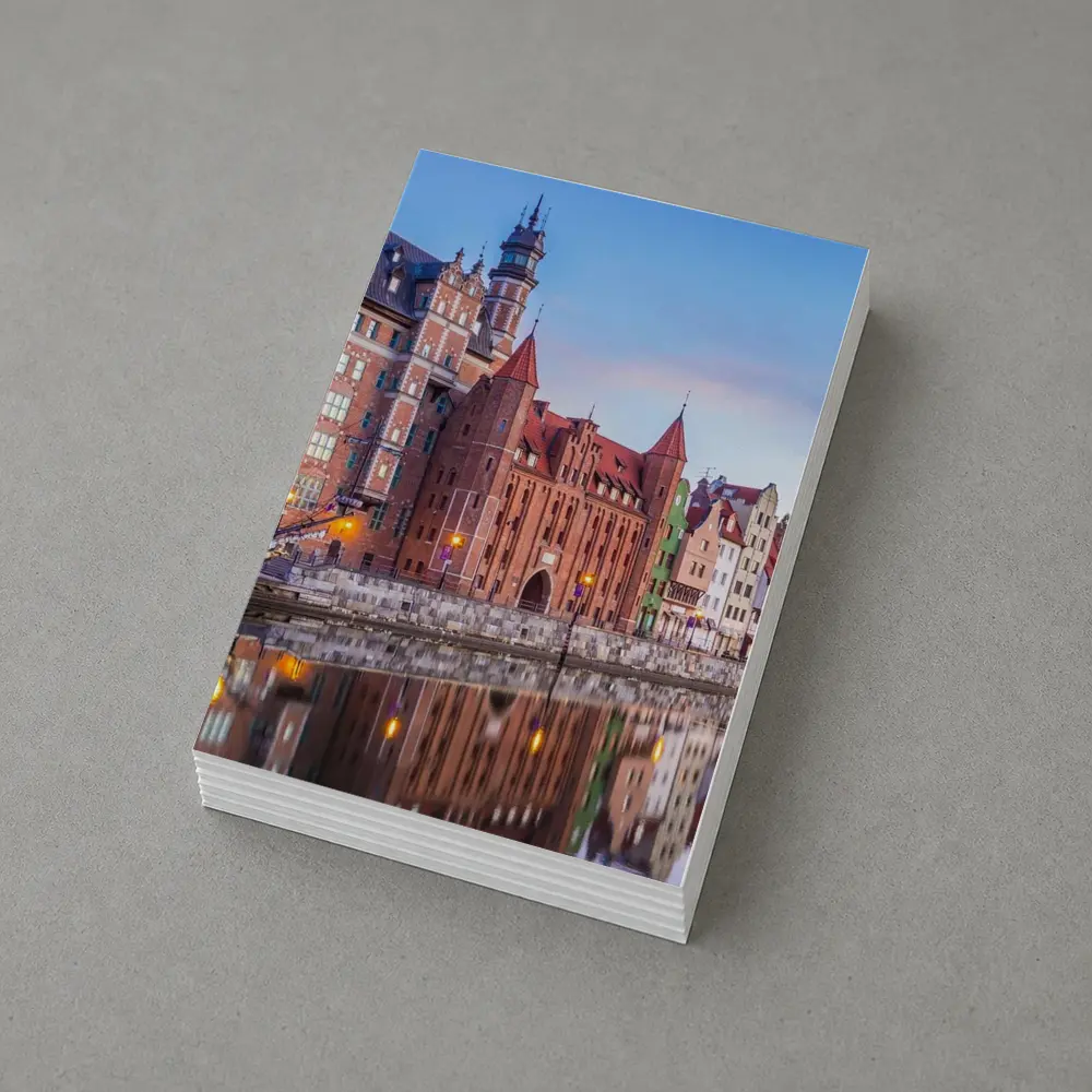 Gdansk Old Town Waterfront at Dusk – Postcards