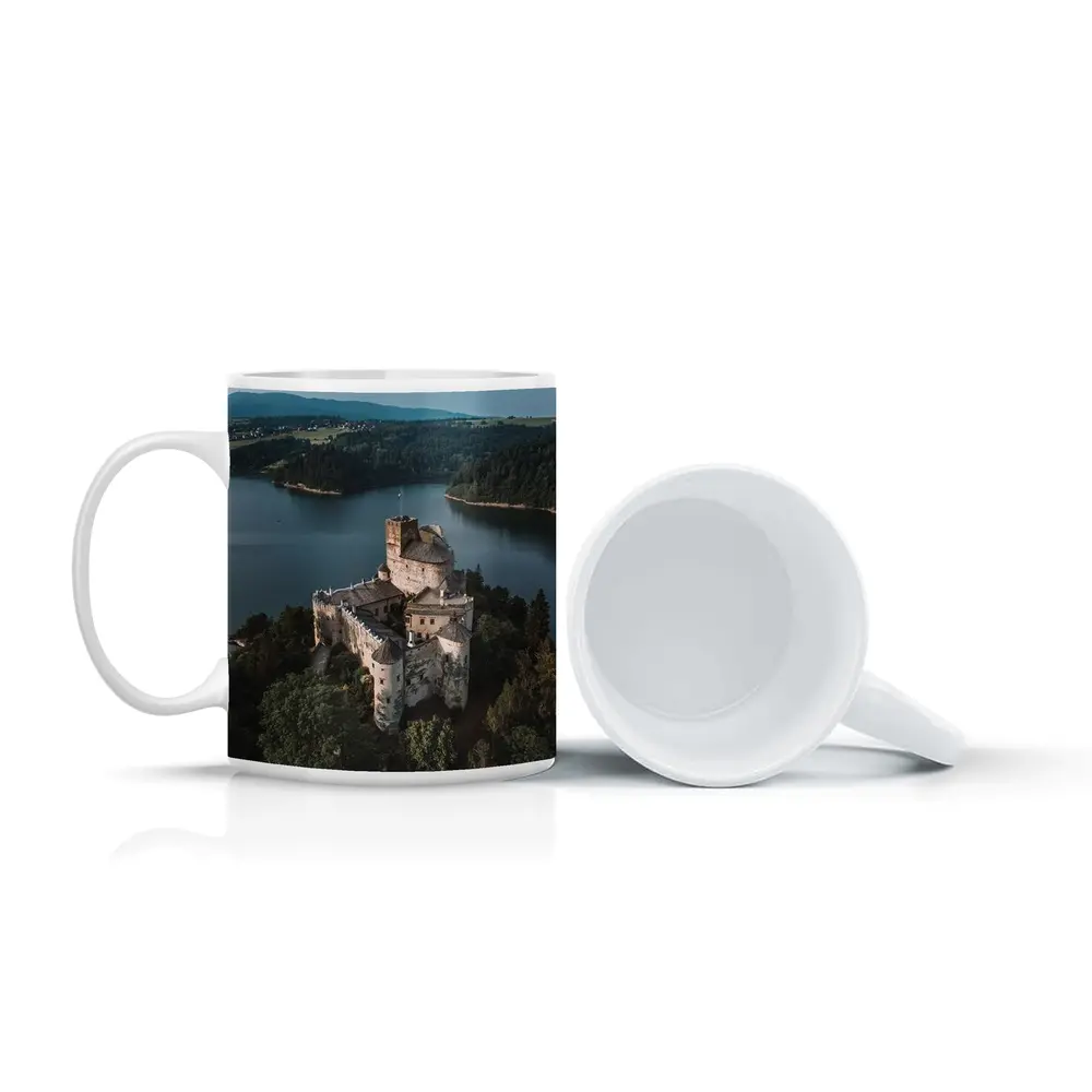 Niedzica Castle Aerial View Lake Poland – Mugs