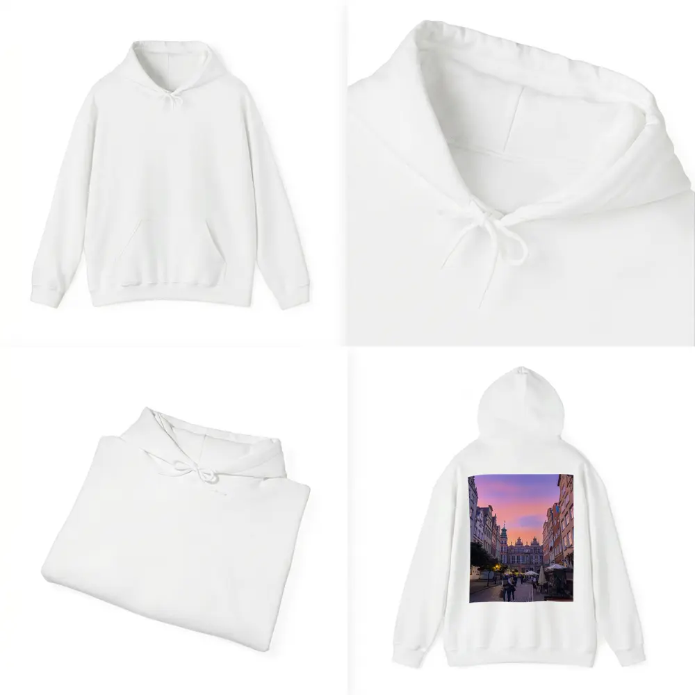 Gdansk Old Town Square at Purple Sunset – Hoodies