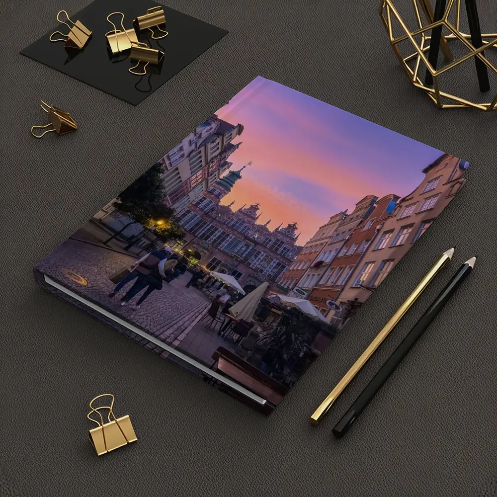 Gdansk Old Town Square at Purple Sunset – Notebooks