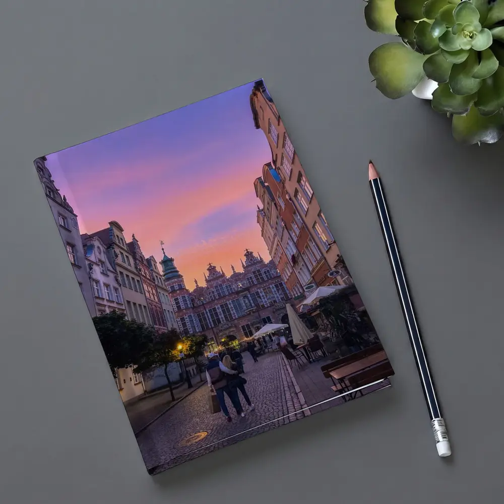 Gdansk Old Town Square at Purple Sunset – Notebooks
