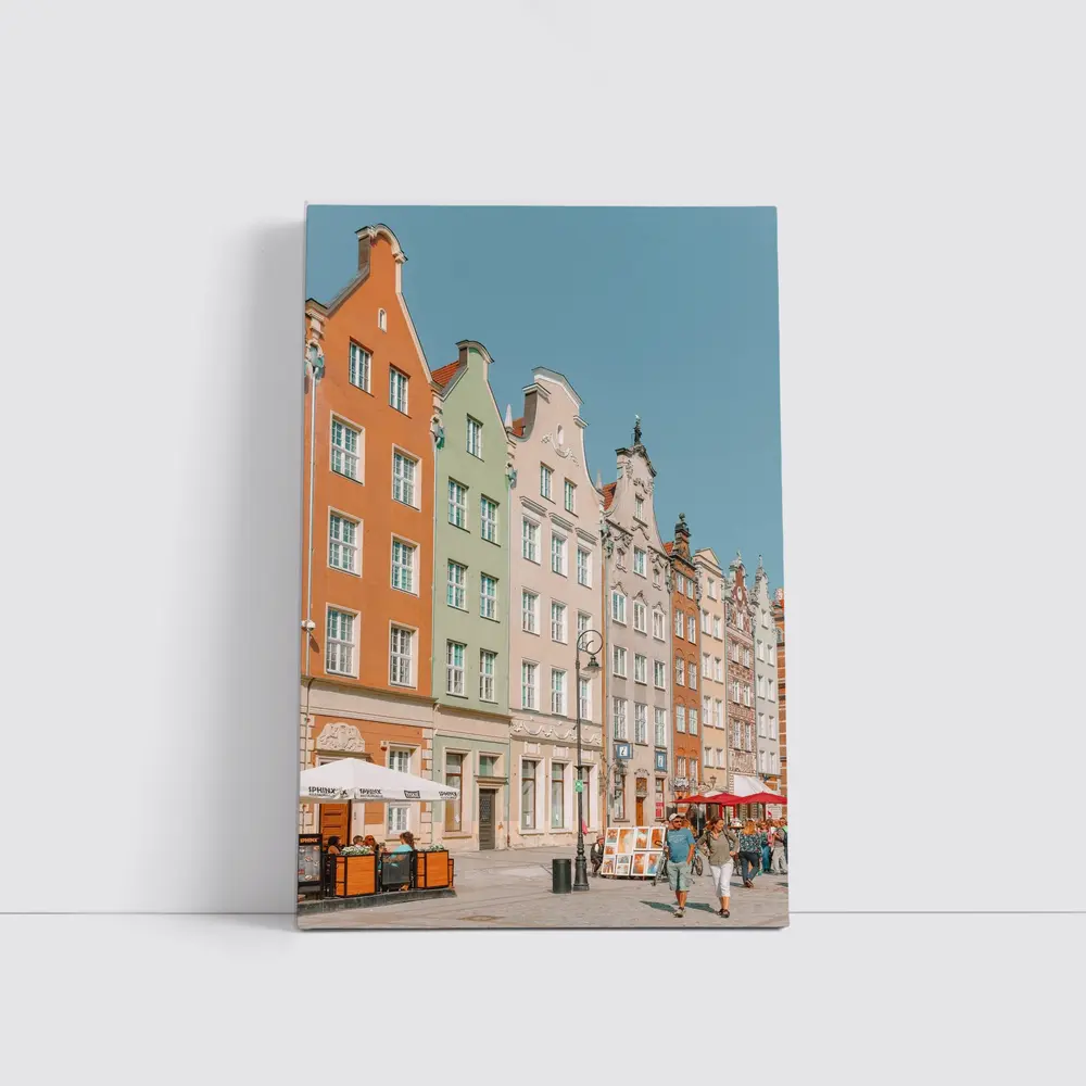 Colorful Historic Buildings Gdansk Poland Street – Wall Art