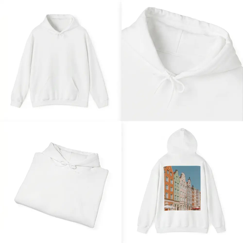 Colorful Historic Buildings Gdansk Poland Street – Hoodies