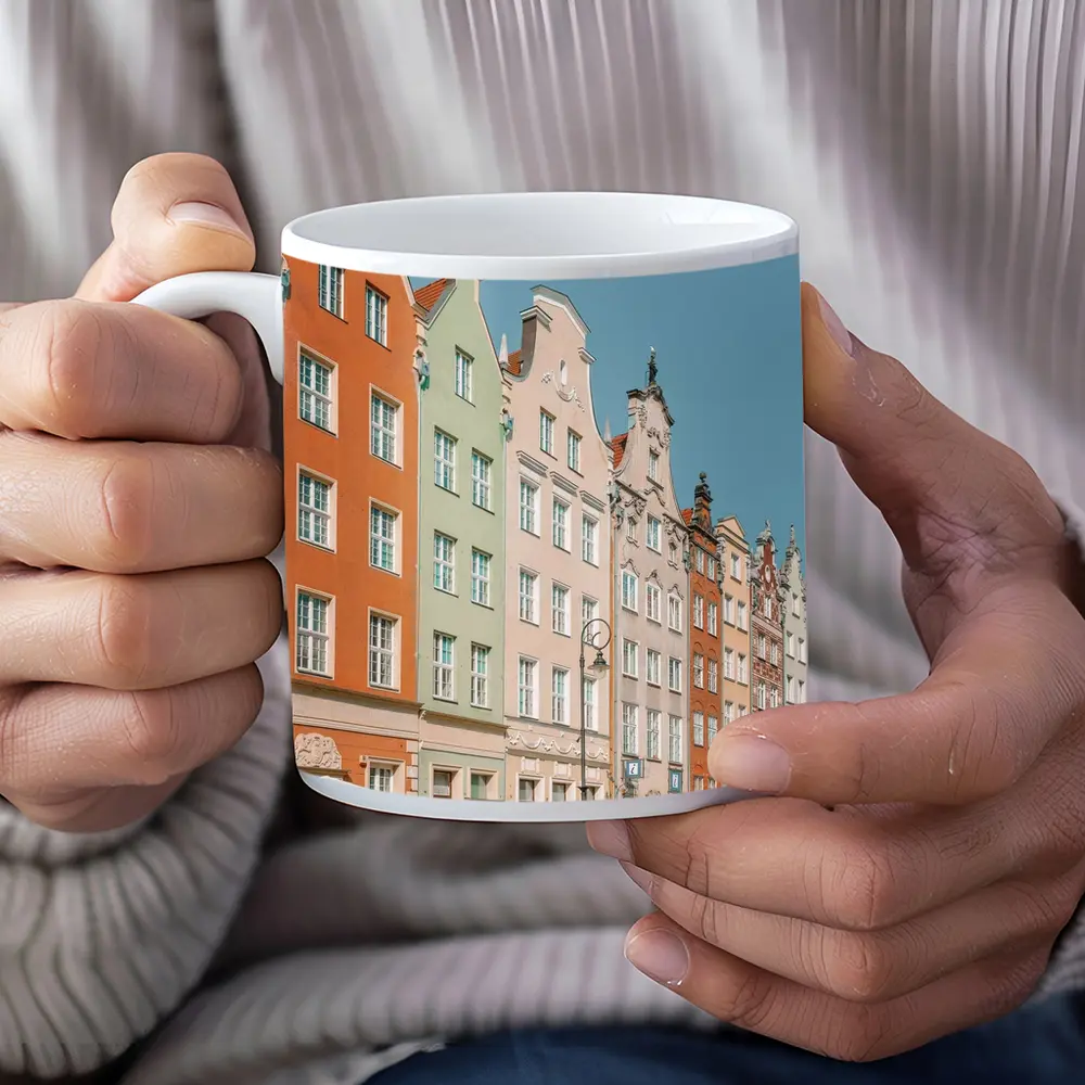 Colorful Historic Buildings Gdansk Poland Street – Mugs