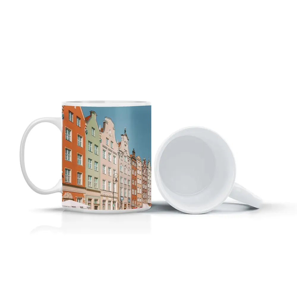 Colorful Historic Buildings Gdansk Poland Street – Mugs