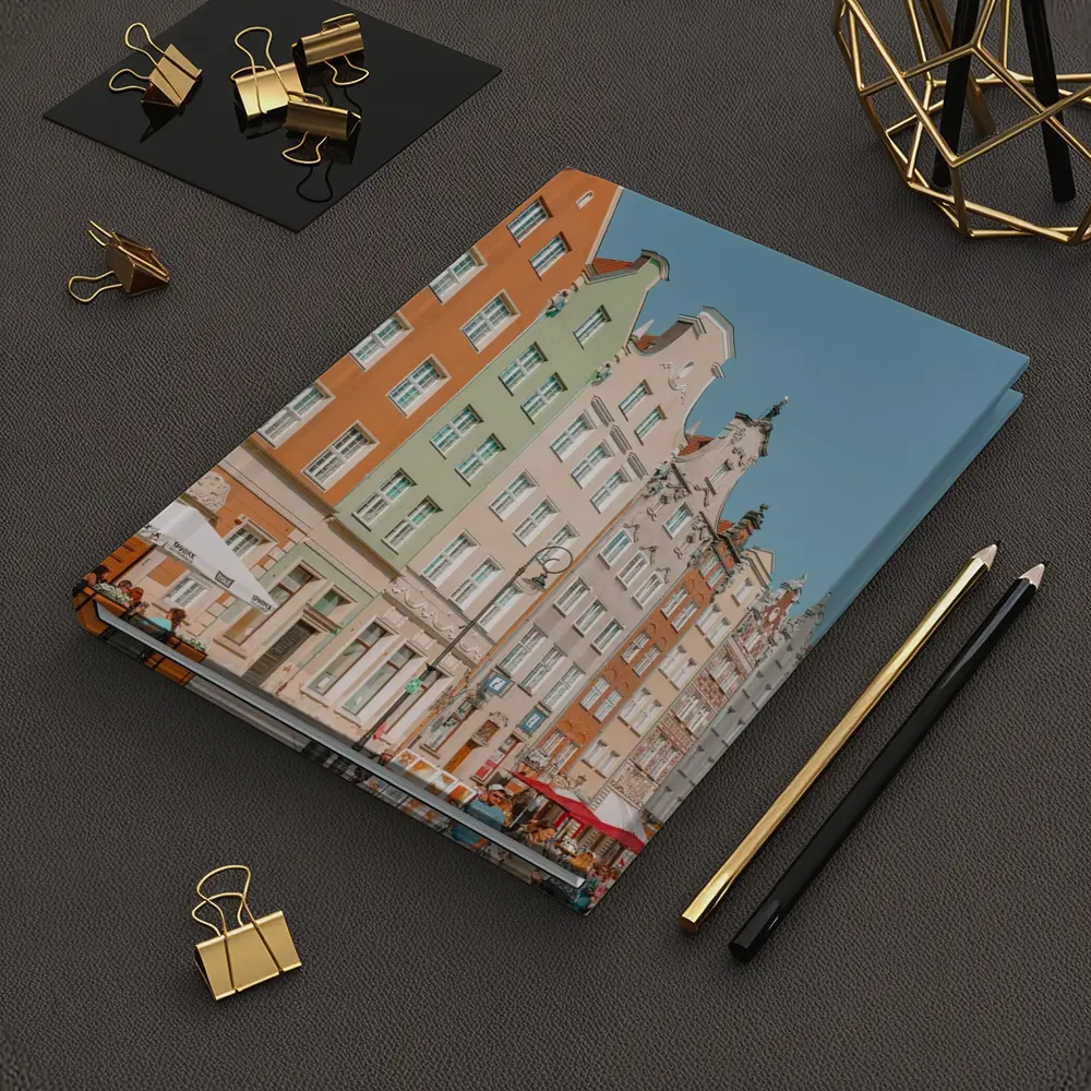 Colorful Historic Buildings Gdansk Poland Street – Notebooks
