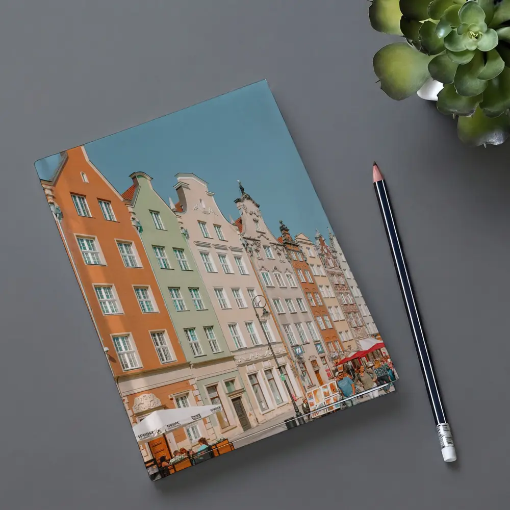 Colorful Historic Buildings Gdansk Poland Street – Notebooks
