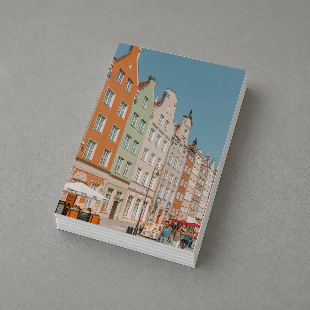 Colorful Historic Buildings Gdansk Poland Street – Postcards