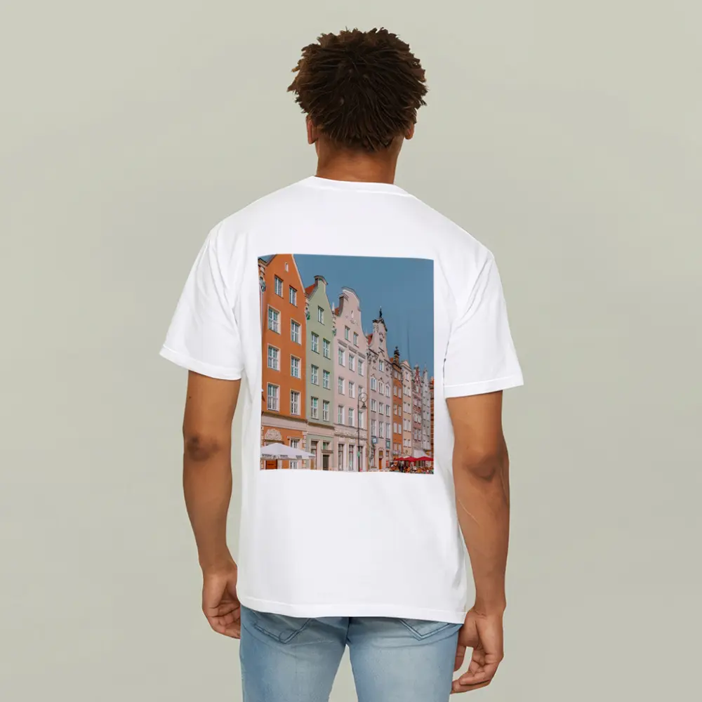 Colorful Historic Buildings Gdansk Poland Street – T-Shirts