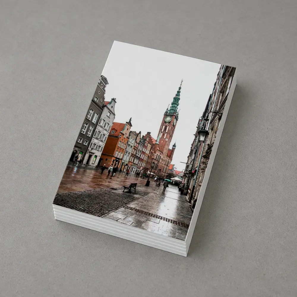 Gdansk Old Town Rainy Street Poland – Postcards