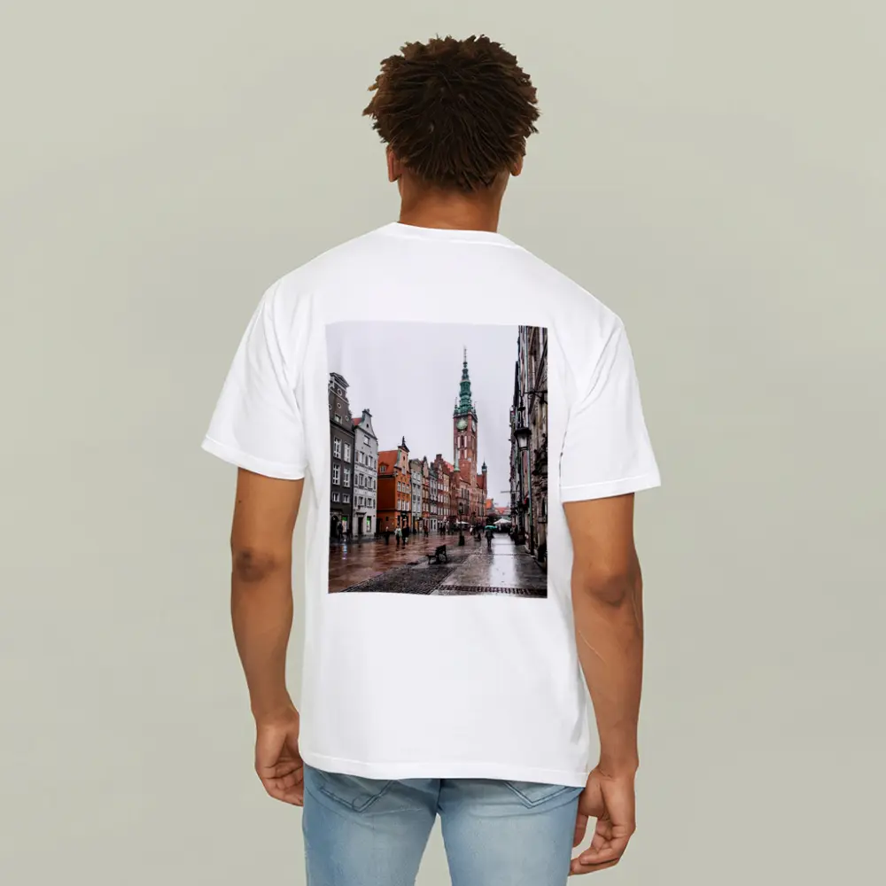 Gdansk Old Town Rainy Street Poland – T-Shirts